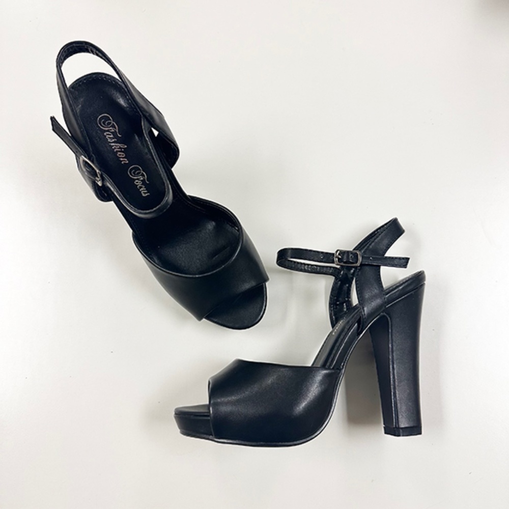 Platform Heels from Fashion Focus - Carmyn-1 Black
